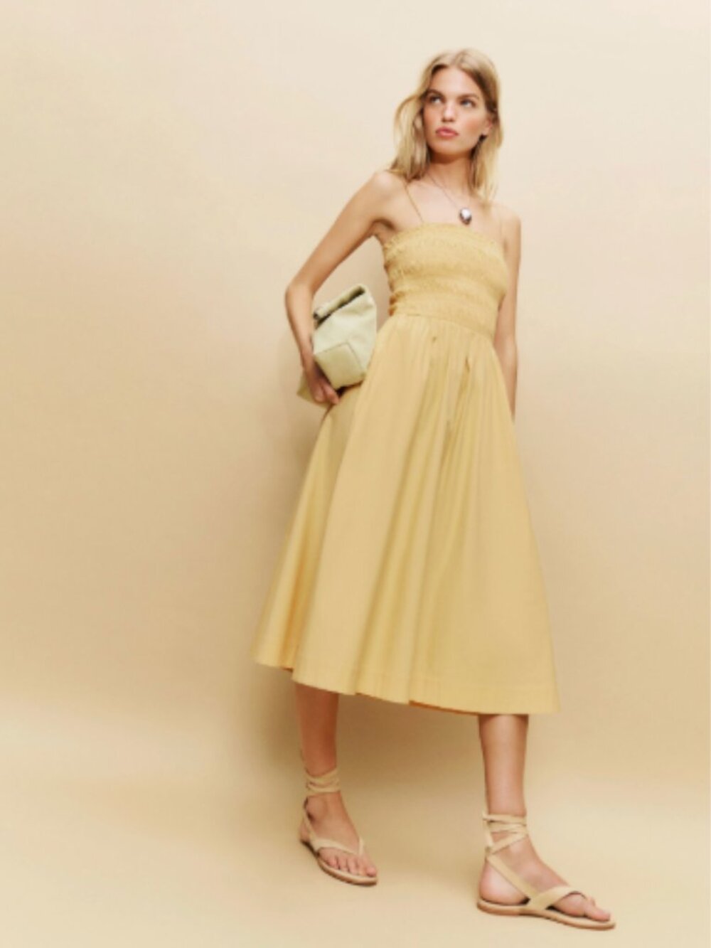 Reformation yellow "Kerrie" sun dress size 2